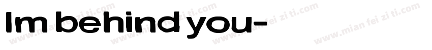 Im behind you字体转换
